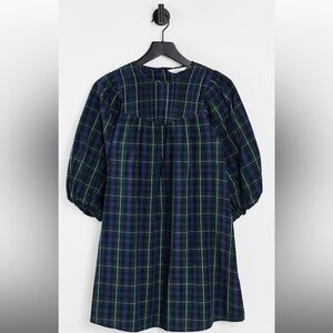 & Other Stories blue plaid dress